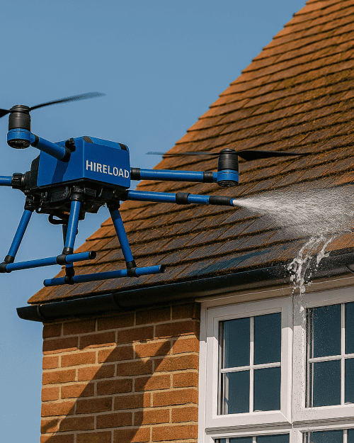 Drone Commercial Roof cleaning