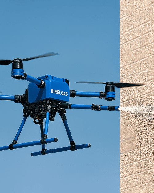 Exterior wall and window drone cleaning