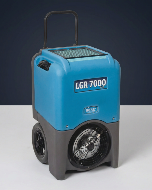 Dri-Eaz LGR 7000XLi large commercial dehumidifier on studio background for hire