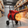 15kW industrial fan heater warming a large warehouse floor